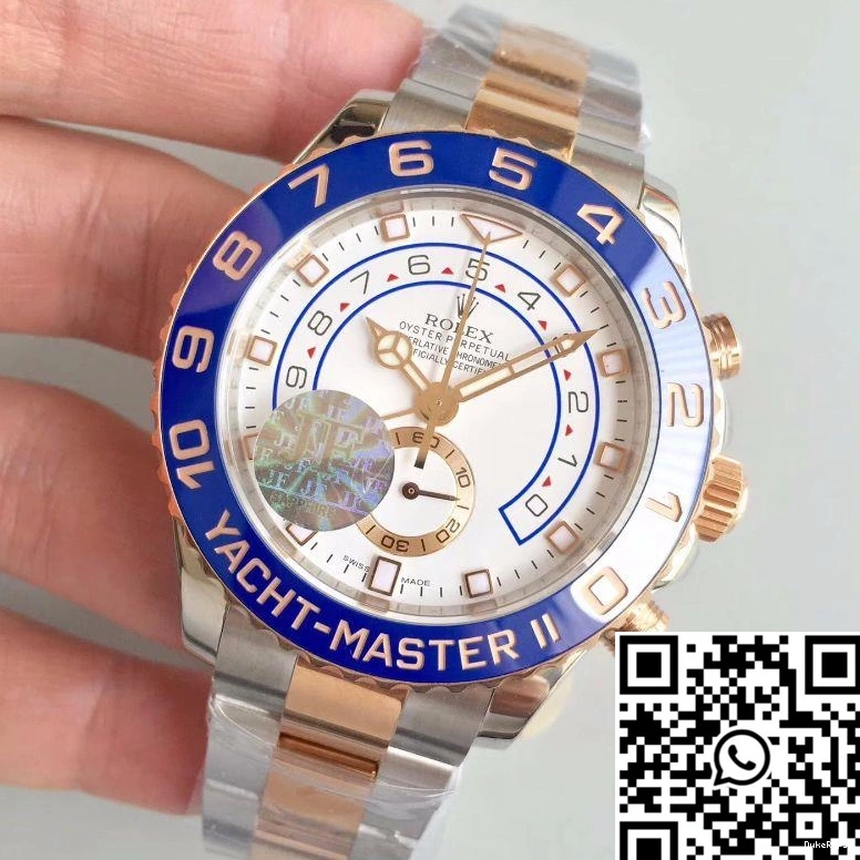 Factory JF Master Rolex Gold Rose White Dial II 116681 Yacht 1125